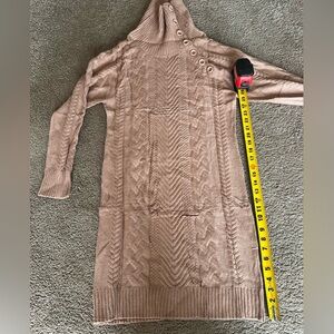 Tan Cable Knit Sweater Dress XL